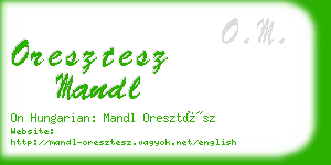 oresztesz mandl business card